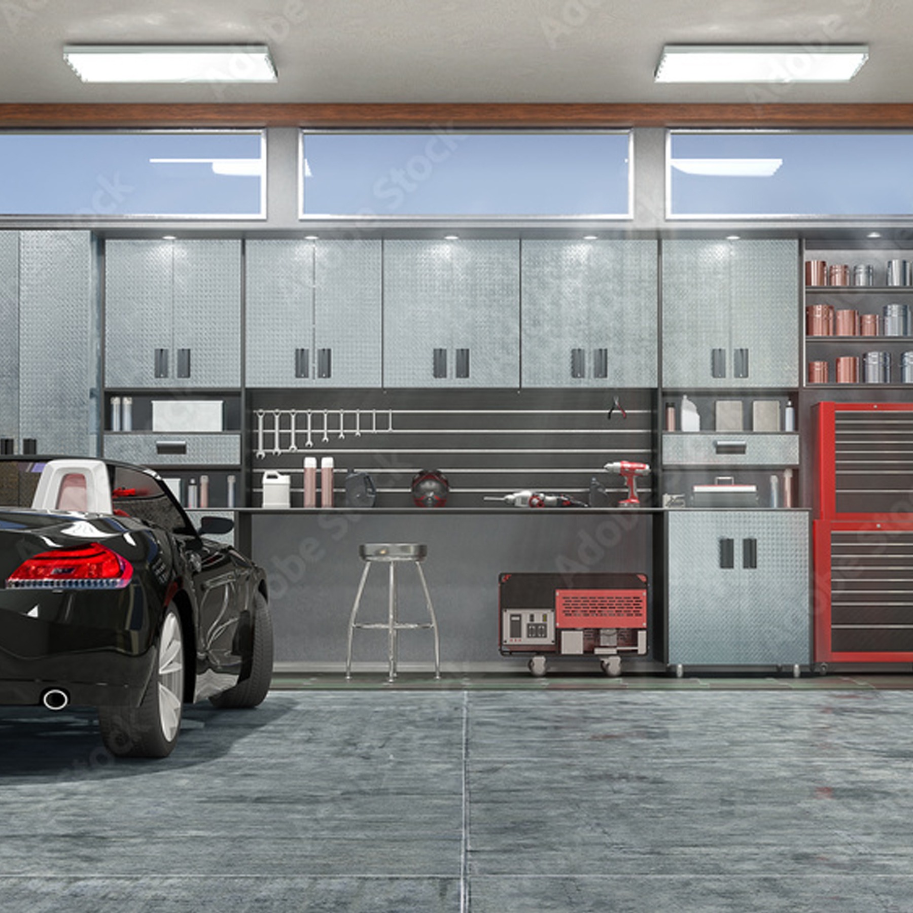 Commercial polished floor